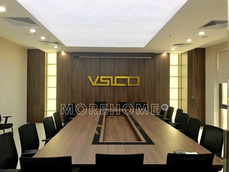 Bàn làm việc phòng họp cao cấp sử dụng gỗ công nghiệp MFC cao cấp với đường vân, màu sắc sang trọng hiện đại